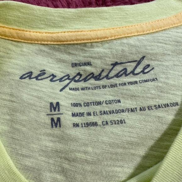 Butter yellow and green y2k Aeropostale baby tee - Picture 6 of 6